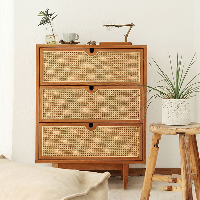 Contemporary Chest Rectangle Wicker&Rattan with Drawer Accent Chest
