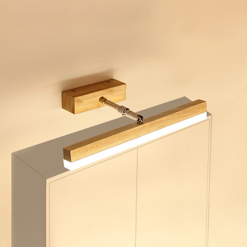 Vanité en bois nordique Light Single Light Mirror LED LED pour la salle de bain