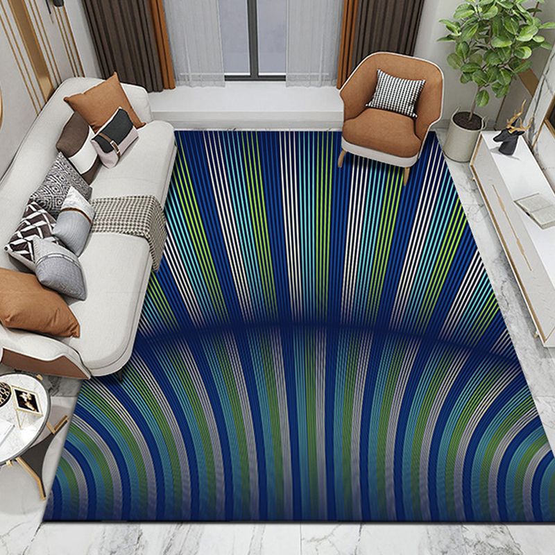 Purple Abstract Graphic Rug Polyester Modern Rug Washable Rug for Home Decor