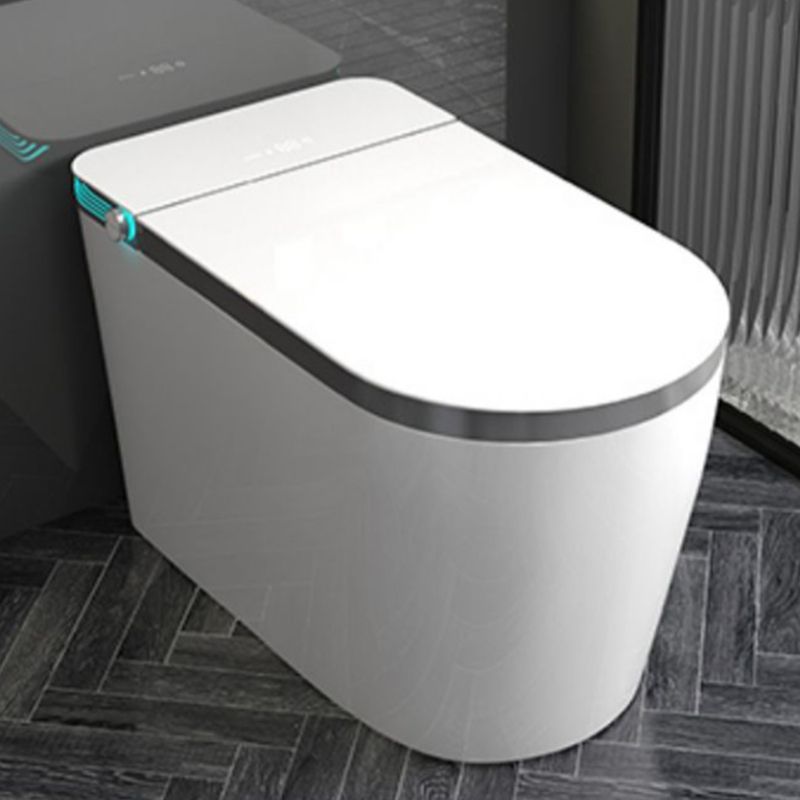 Contemporary Siphon Jet Flush Toilet 1-Piece Toilet Bowl for Bathroom