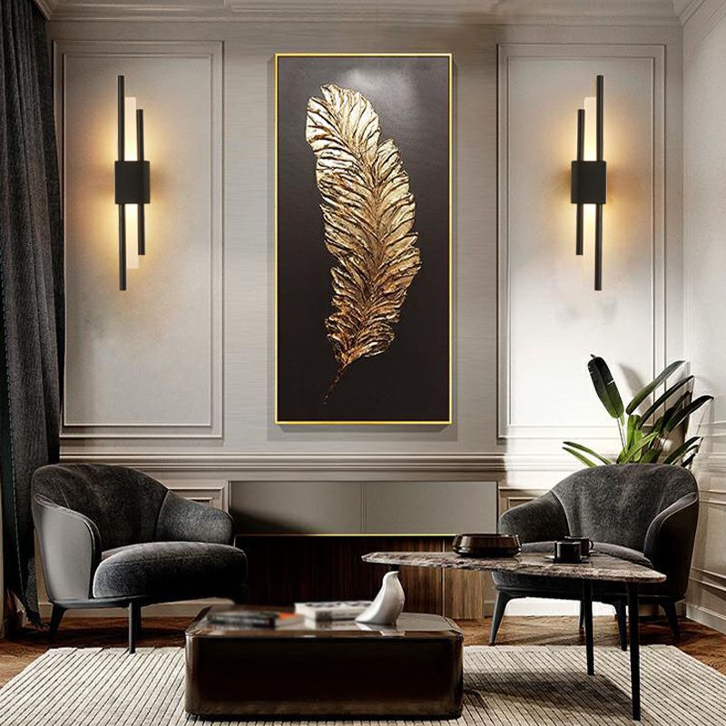 Modern Linear Wall Sconce Household Wall Lamp Fixture for Bedroom Sitting Room