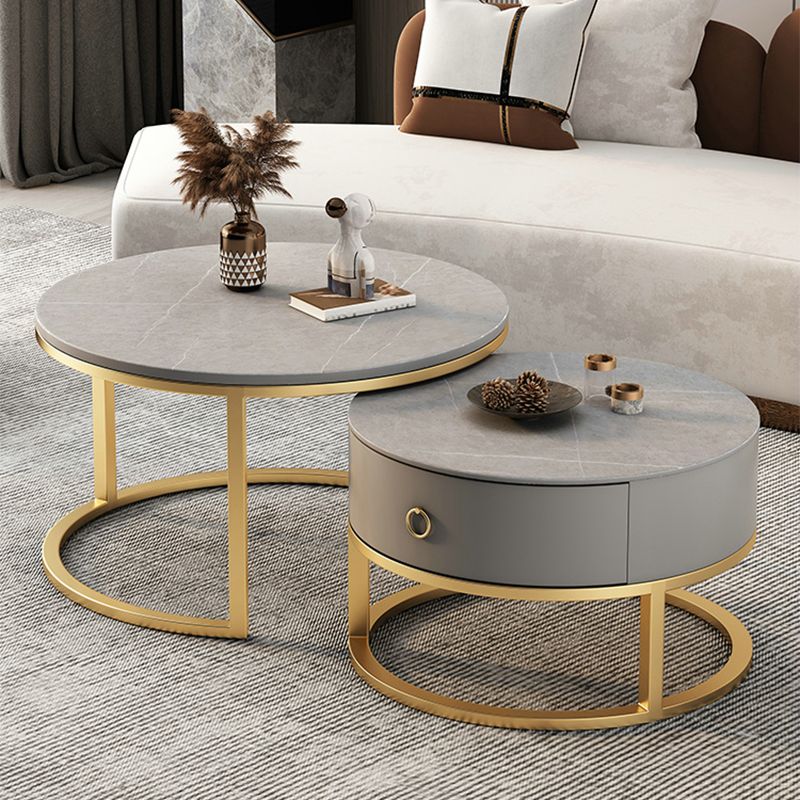Slate Top Coffee Cocktail Table Frame Coffee or End Table with Drawe