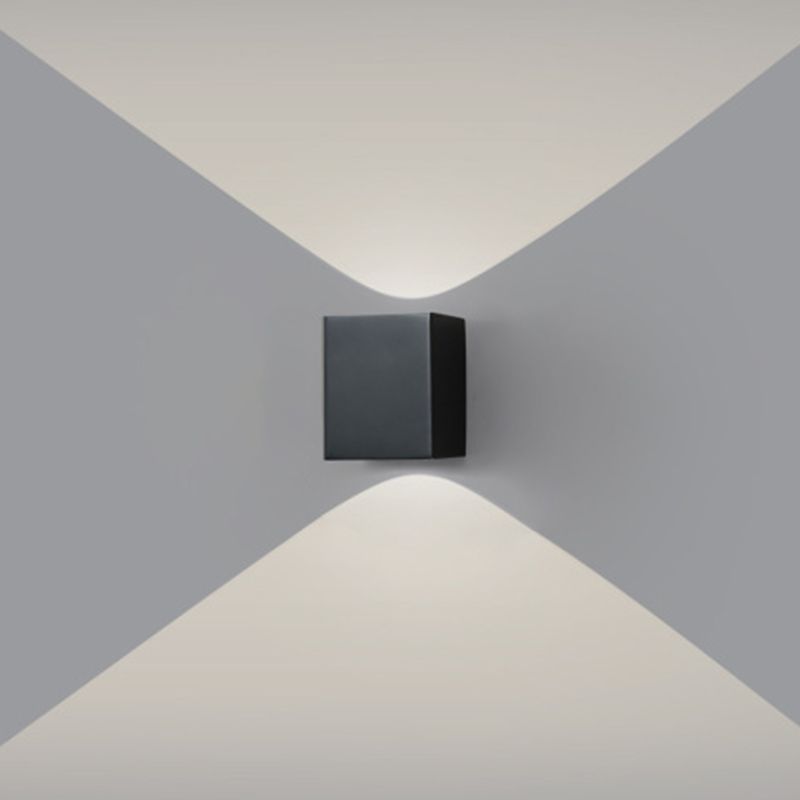 2-Light Rectangular Wall Sconce Light Modern Metal Wall Sconce Lighting