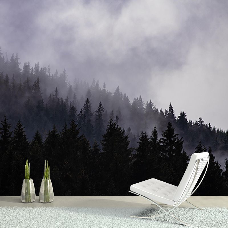 Contemporary Photography Forest Wall Mural Wallpaper Sleeping Room Wall Art