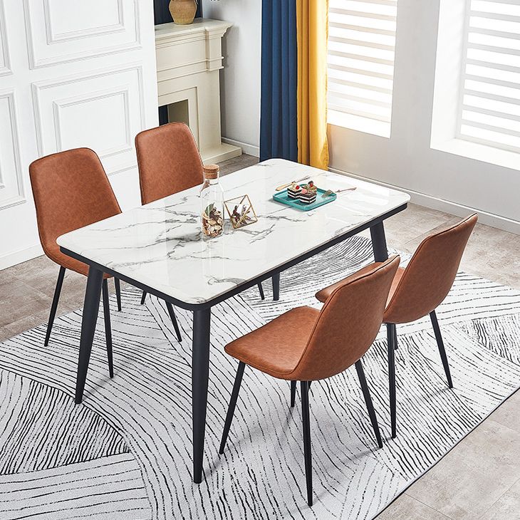 Sedie da cucina in stile moderno sedia da pranzo a bracciole con gambe metalliche