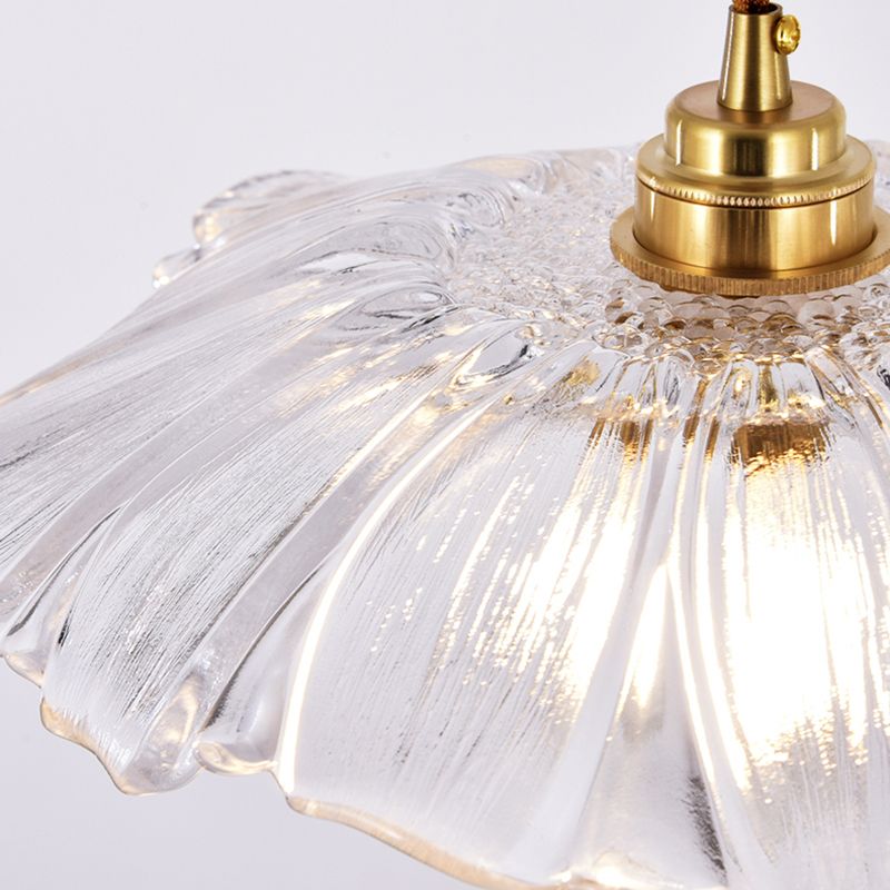 Modern Style Cone Shape Pendant Lighting Glass Pendant Light for Bedroom