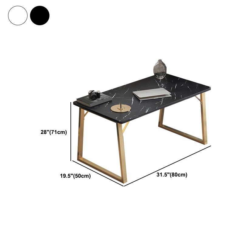 Manufactured Wood Office Desk Rectangular Matte Finish Writing Desk for Home and Office