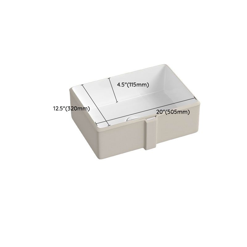 Traditional Undermount Bathroom Sink Porcelain with Pop-Up Drain Vessel