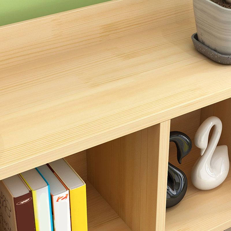 9.4" W Modern Wood Bookcase with Rectangular Shelves Bookshelf for Living Room