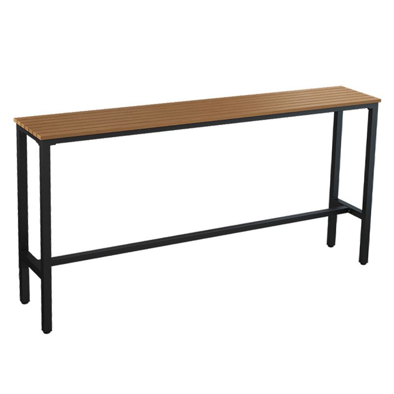 Industrial Metal Base Bar Table Pub Height Dining Table for Patio