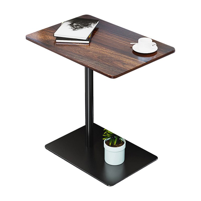 Modern Wood End Slide Table Rectangular Minimalist Sofa Corner Table