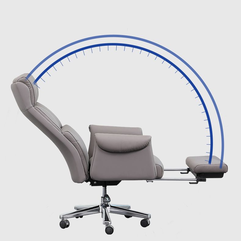 Contemporary Adjustable Faux Leather Chair Executive High Back Swivel Chair