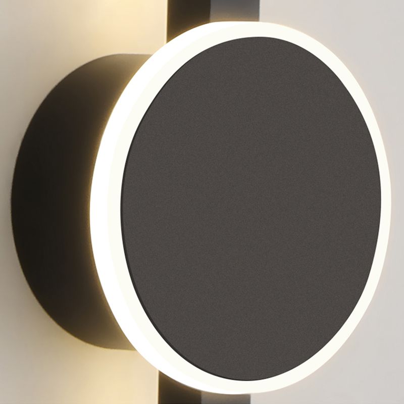 Linear Shape Metal Wall Lighting Modern Style 2 Lights Wall Mounted Light in Black