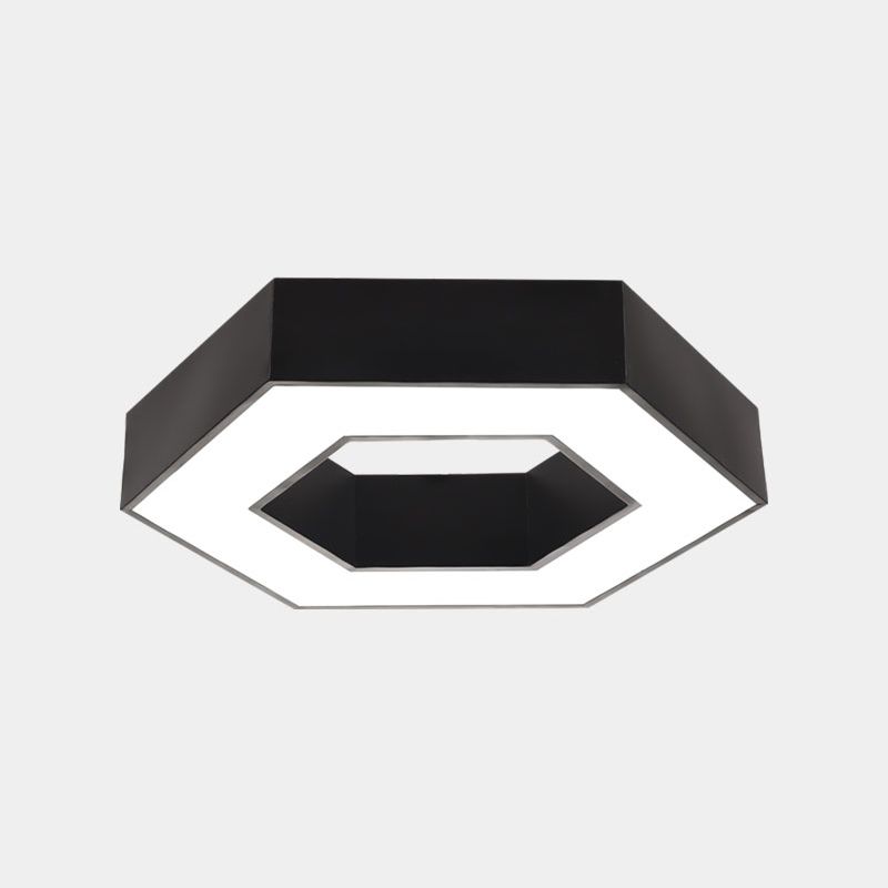 Geometric Shape Ceiling Mounted Fixture Minimalist Metal LED Flush Mount Light for Office