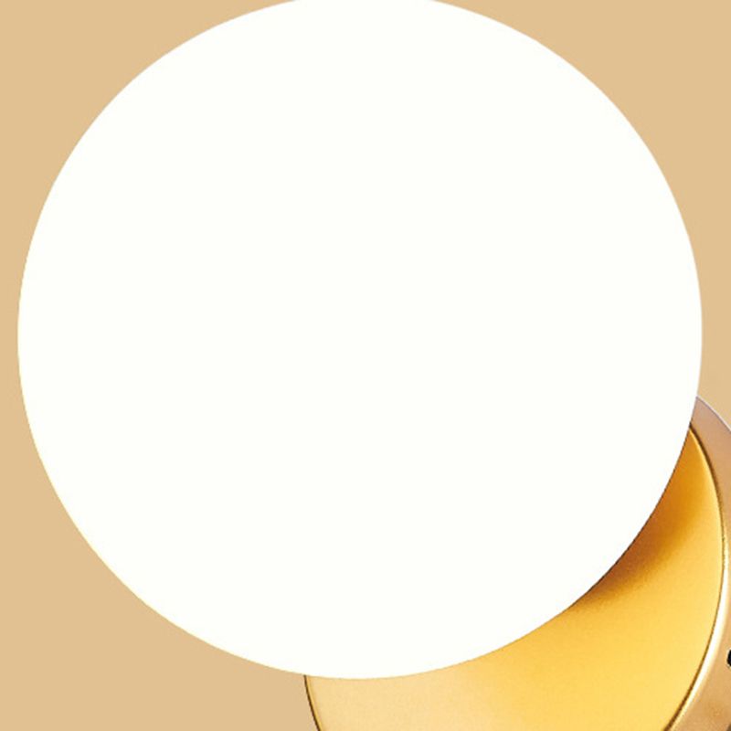 Lámpara de pared de vidrio de estilo de pared moderno de color de sombra redonda de 1 luces
