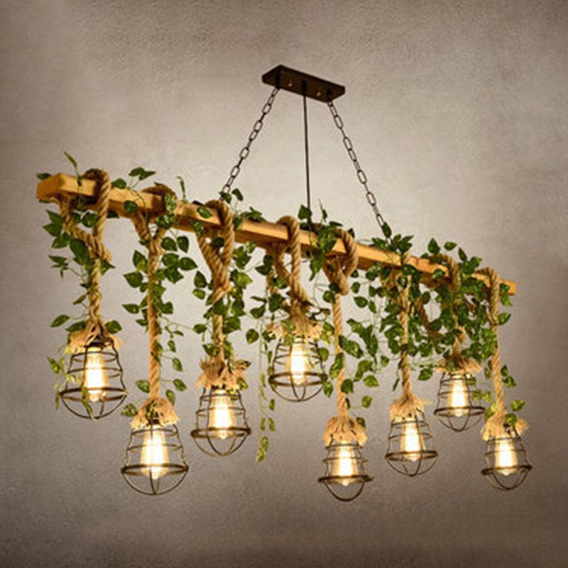 Industrial Round Island Lights Metal Island Chandelier Lights for Bar