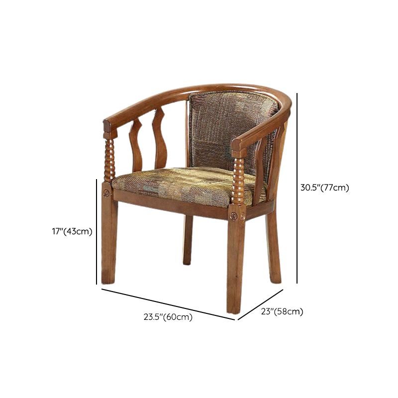 Modern Simple Arm Chair Wooden Frame Arm Dining Chair for Dining Room