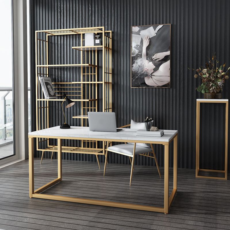 70.87"H Bookshelf Open Back Glam Style Bookcase for Home Office Study Room