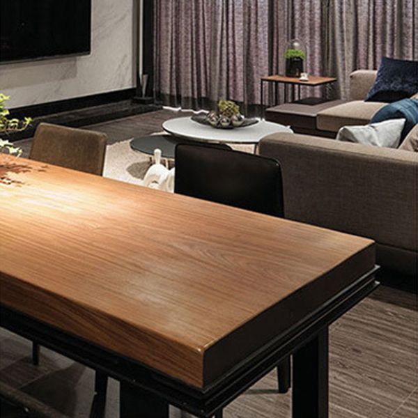 Solid Wood Dining Table Contemporary Rectangle Dining Table with 4 Legs