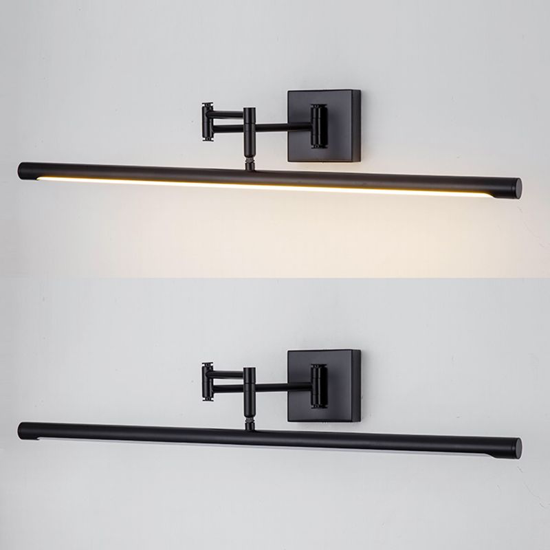 LED acrylique Application murale extensible dans la simplicité moderne Lumière murale linéaire en fer forgé pour salle de bain