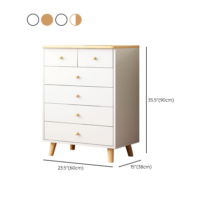 Modern Combo Dresser Wood Horizontal Storage Chest Dresser for Bedroom