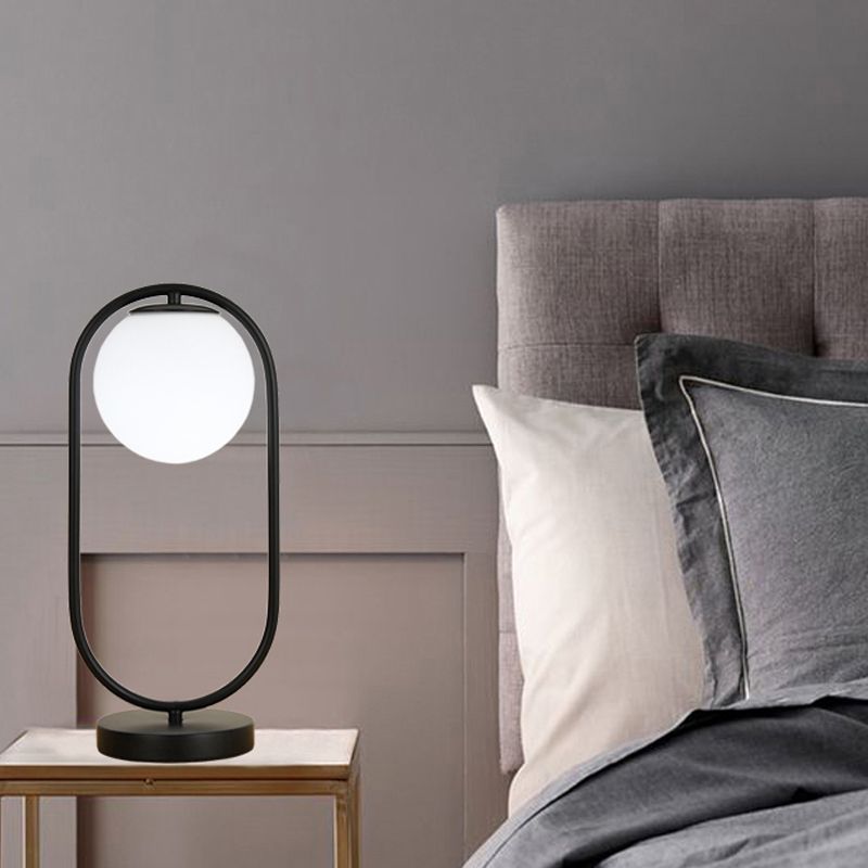 Glass Ball Shade Desk Lamp Household Desk Lighting Fixture for Sitting Room