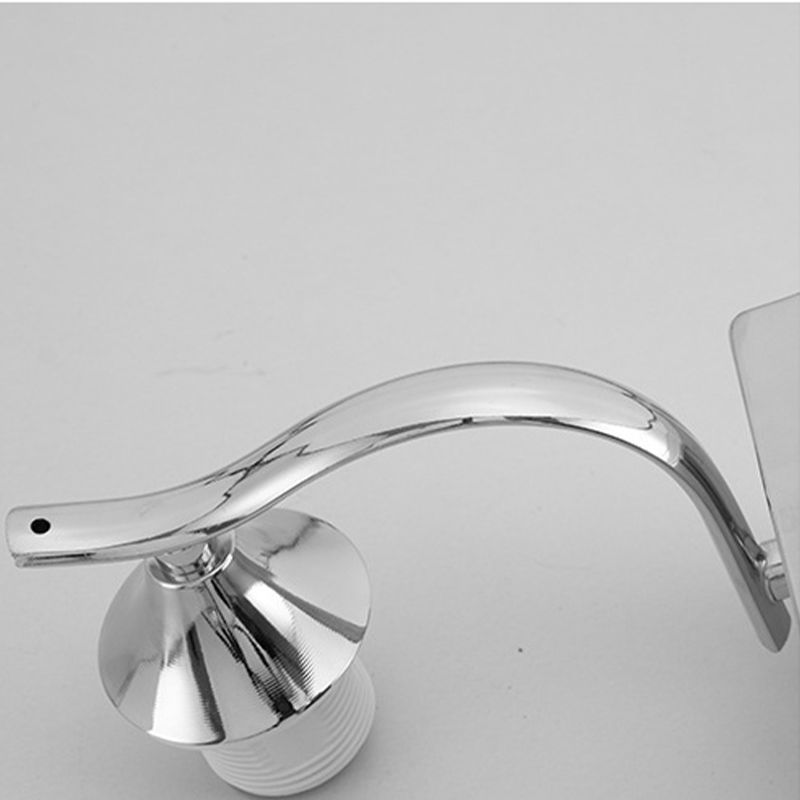 Modern Chrome Vanity Lighting Glass Shade Wall Light Fixture for Bathroom