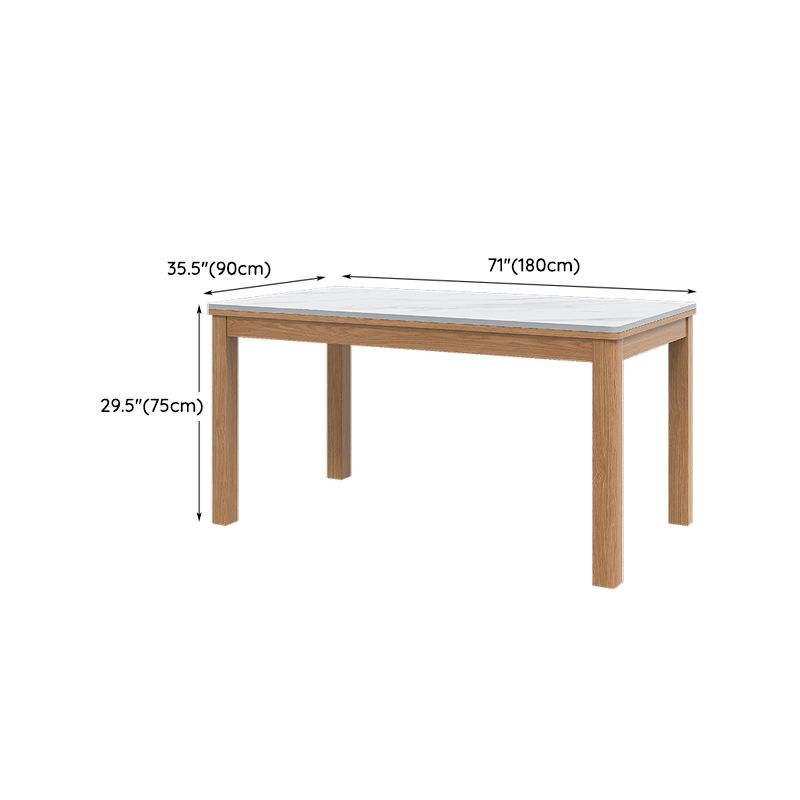 Stone Top Dining Table Set with Wooden Chairs 1/2/5 Pieces Dinette Set for Home