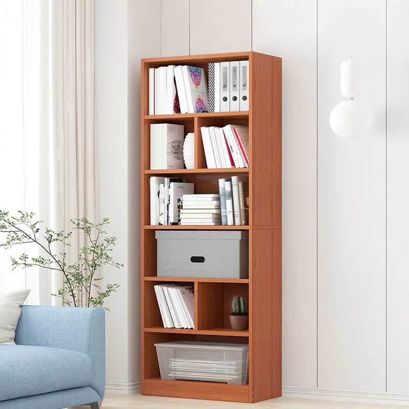 Modern Corner Wooden Shelf Bookcase Closed Back Book Shelf for Study Room