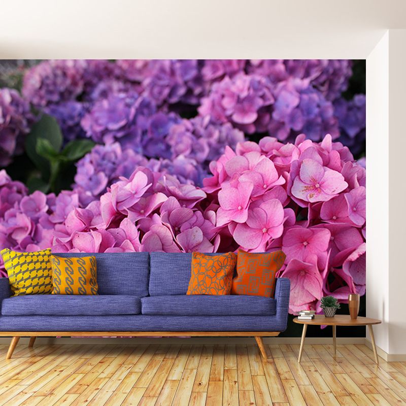 Blooming Hydrangea Wall Murals for Home Decoration Stain Resistant, Personalised Size