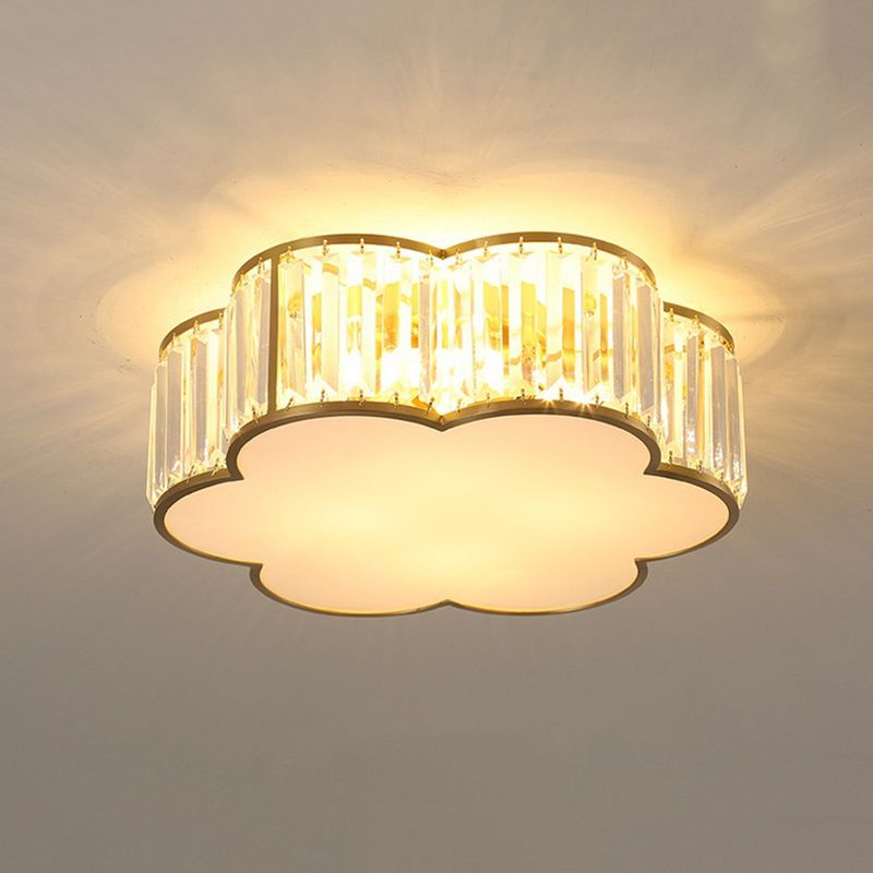 Plafonnier géométrique en laiton de style rétro colonial, plafonnier d'intérieur en cuivre avec abat-jour en cristal