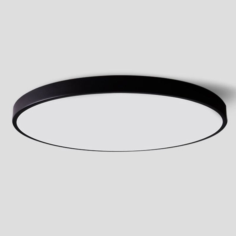 Luz empotrada LED ultrafina de 1 luz, nueva lámpara de techo moderna de hierro con forma redonda
