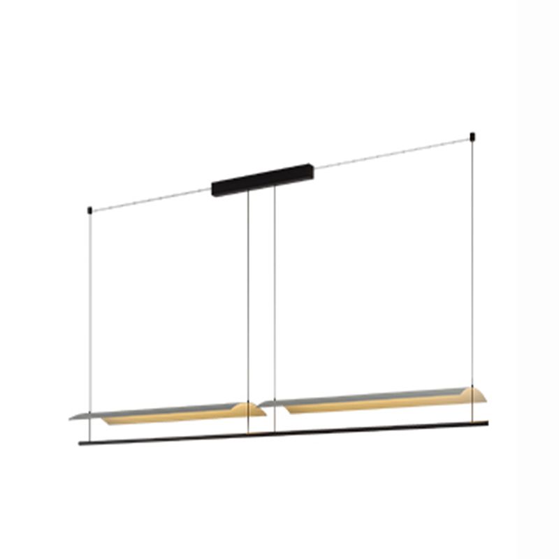 Modern Geometry Island Chandelier de 1 luces Restaurante LED LED LIGHTURES CON SHADE ACRYLIC