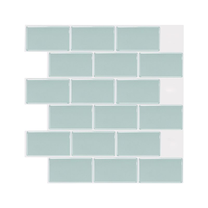 Green Brick Wallpaper Panels Pick Up Sticks Wall Covering for Kitchen Backsplash