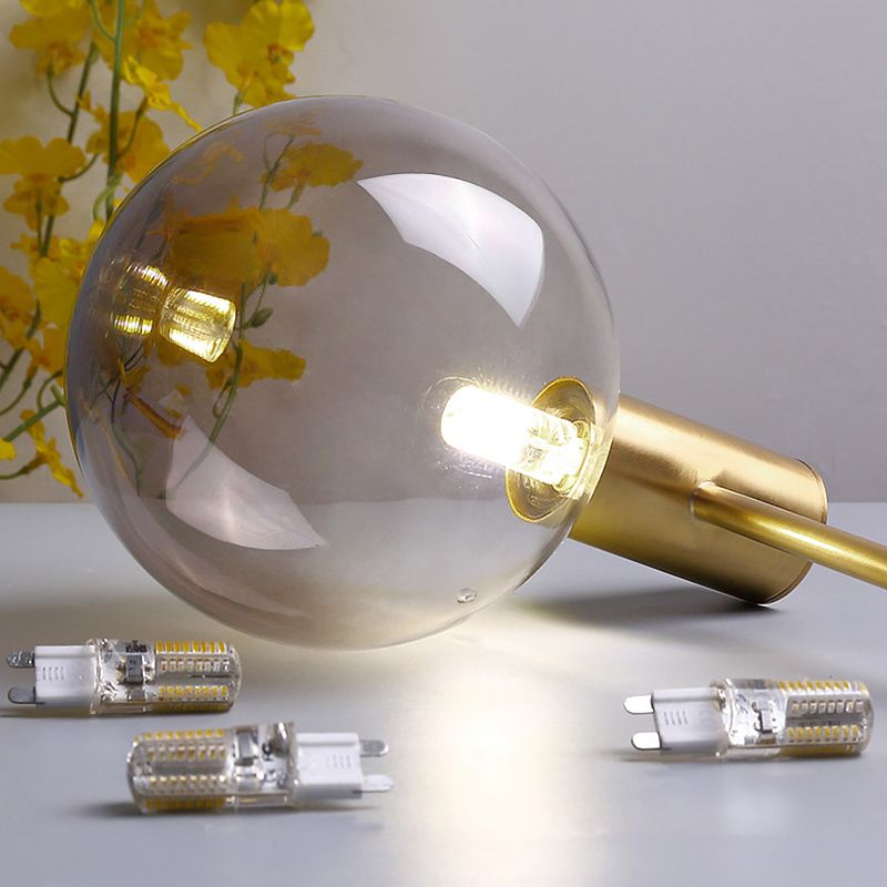 Modern Style Clear Glass Ball Chandelier Light Simplicity Multi Lights Suspension Lamp for Dining Room