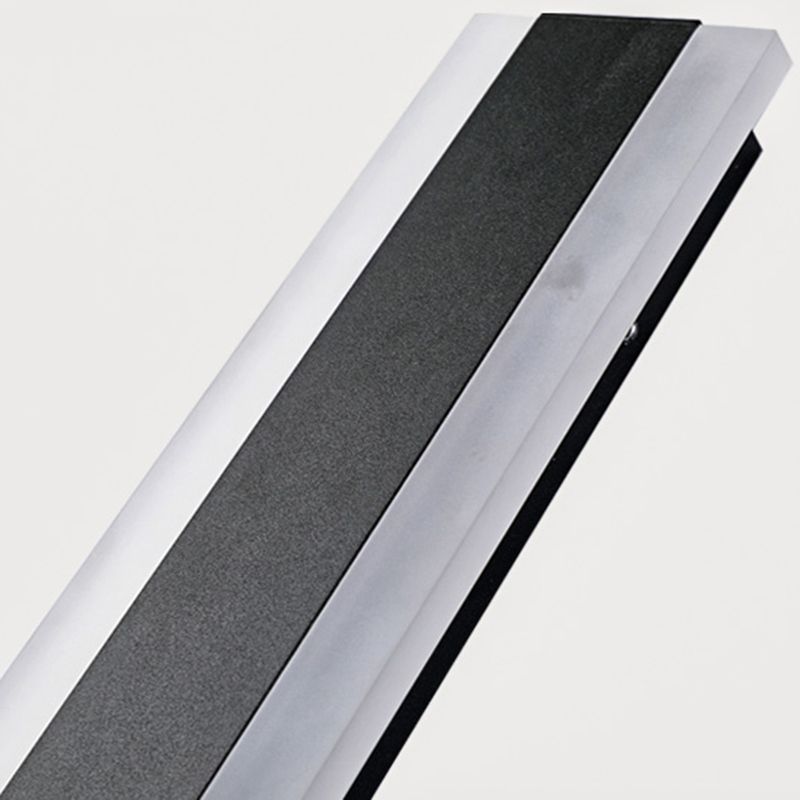 Metal Linear Shape Wall Lighting Modern Style 1-Light Wall Mounted Light in Black