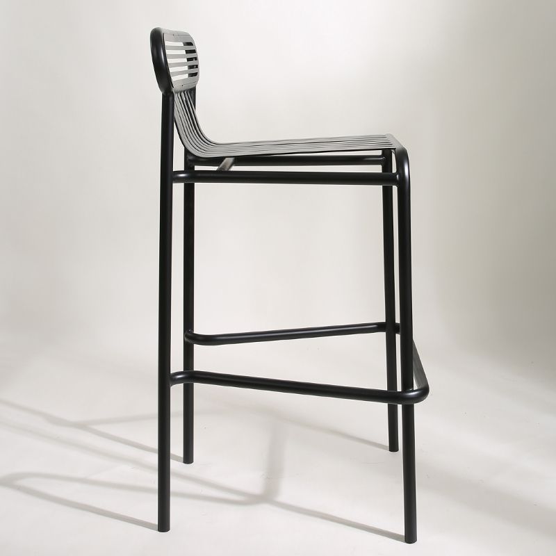 Industrial Square Iron Bar Table Set 1/2 Pieces Counter Table with Metal High Stools