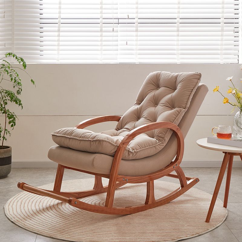 Modern Style Wooden Rocking Chair Lounge Leisure Chaise Chair for Indoor