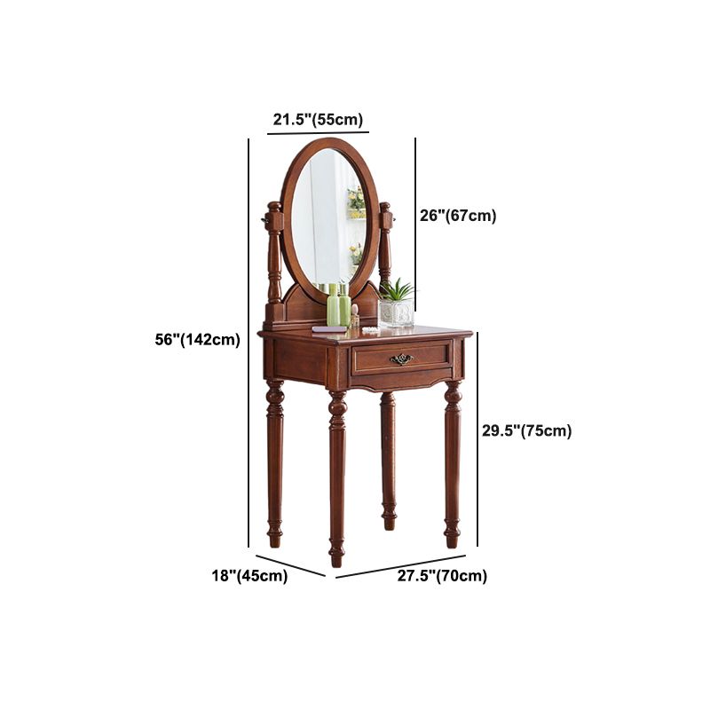 Traditional Vanity Dressing Table Set Solid Wood Make-up Vanity