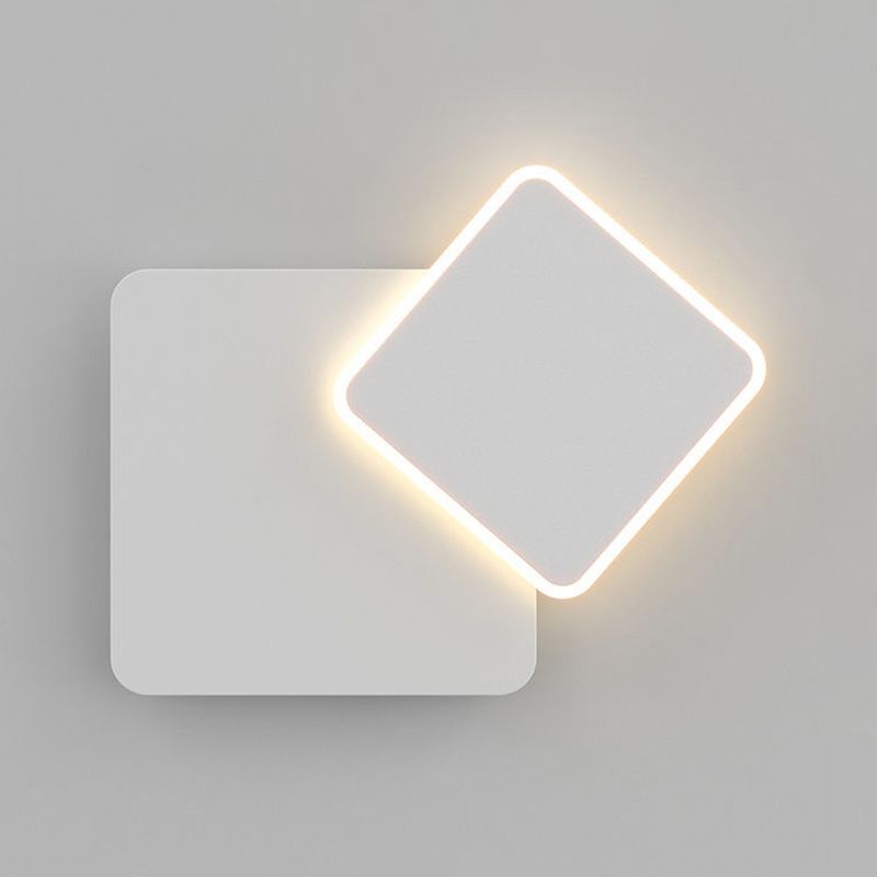 Modern Style Geometry Shape Wall Sconce Metal Light Sconces for Bedroom