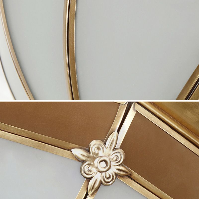 Glass Brass Ceiling Mount Light Fixture Bowl Classic Flush Mount Ceiling Lighting Fixture