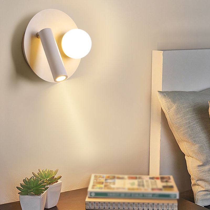 Wall Sconce Light Fixture Contemporary White Wall Light Fixture for Bedroom Reading Light