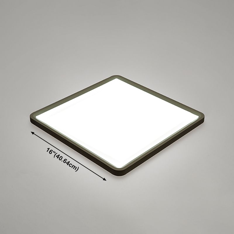 Lámparas de techo LED negras con montaje empotrado y simplicidad moderna para sala de estar