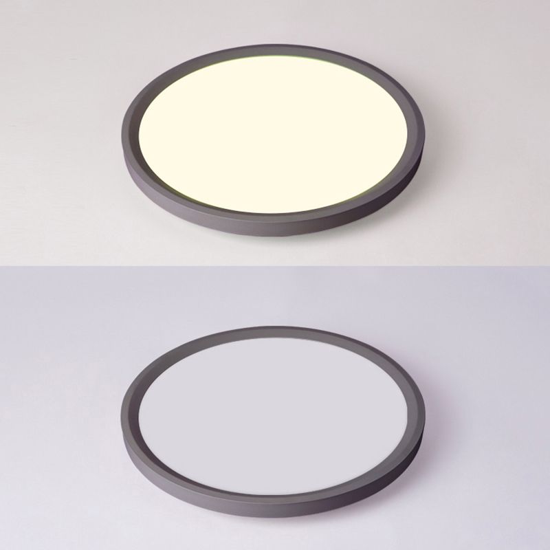 Illuminazione per montaggio a soffitto a LED ad anello Plafoniere moderne da incasso con paralume in acrilico
