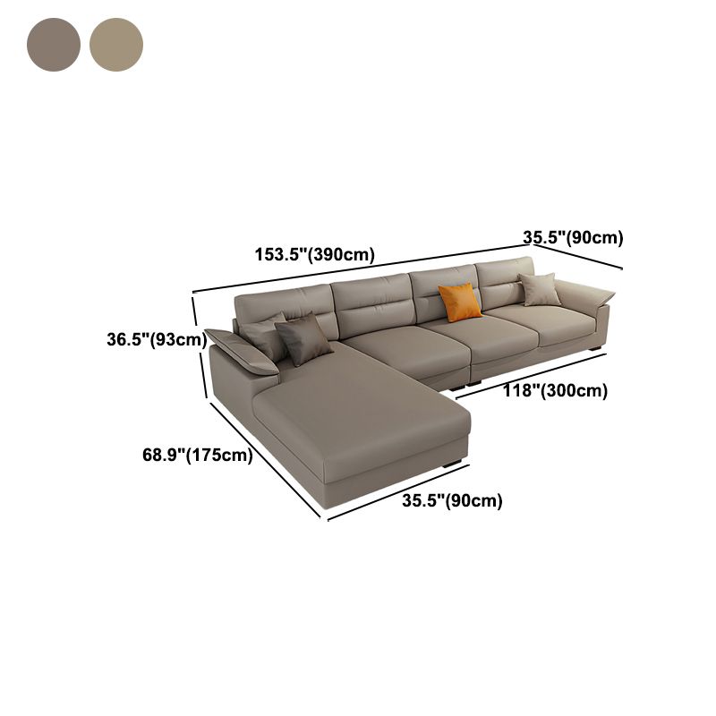 Contemporary L-Shape Sofa Furniture Sectionals for Four People