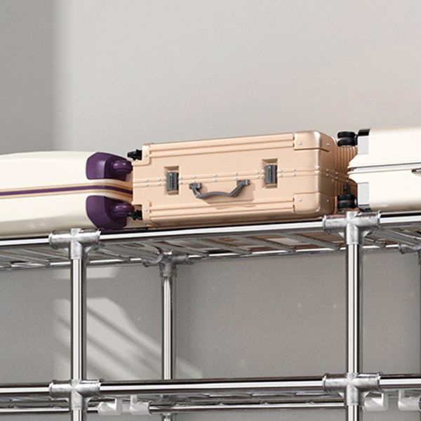 Freestanding Metal Frame Wardrobe Modern Removable Wardrobe with Legs