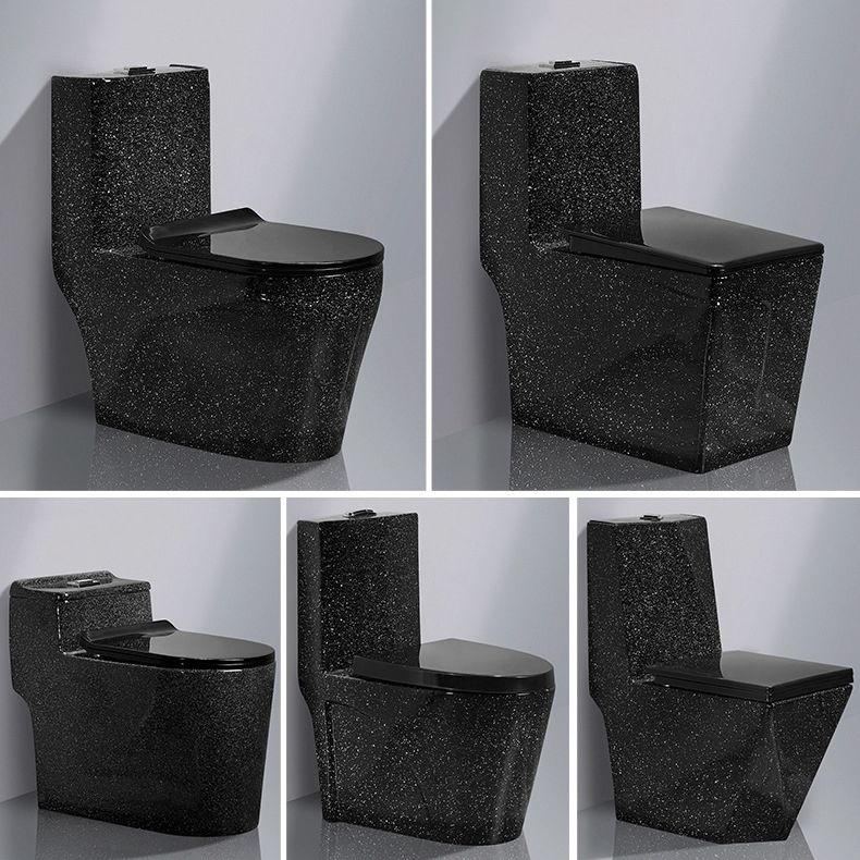 Traditional All-In-One Toilet Bowl Floor Mounted Black Urine Toilet for Bathroom