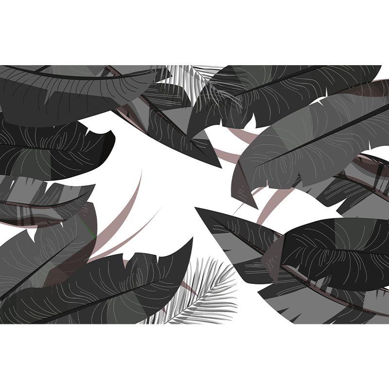 Palm Plant Leaves Mural Wallpaper Tropical Mildew Resistant Living Room Wall Art