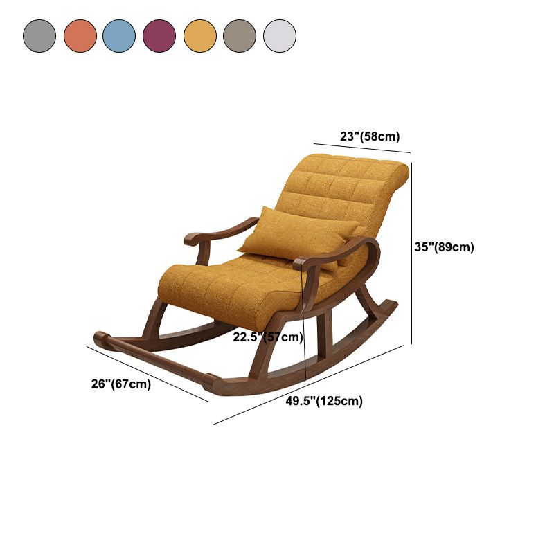 Mid-Century Modern Recliner Chair Upholstered Recliner Chair with Pillow