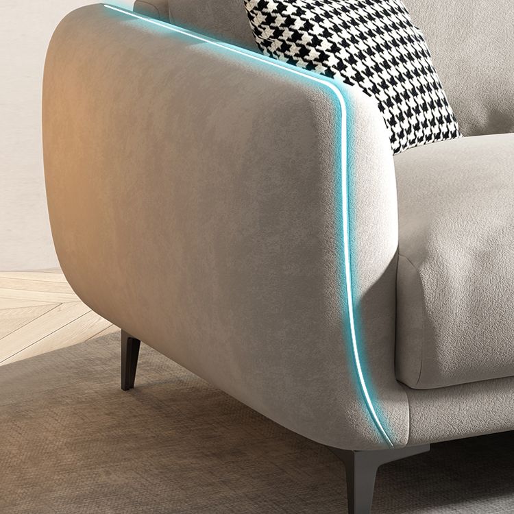 Pillow Back 3-seater Sofa with Square Arm for Living Room 35.43" High